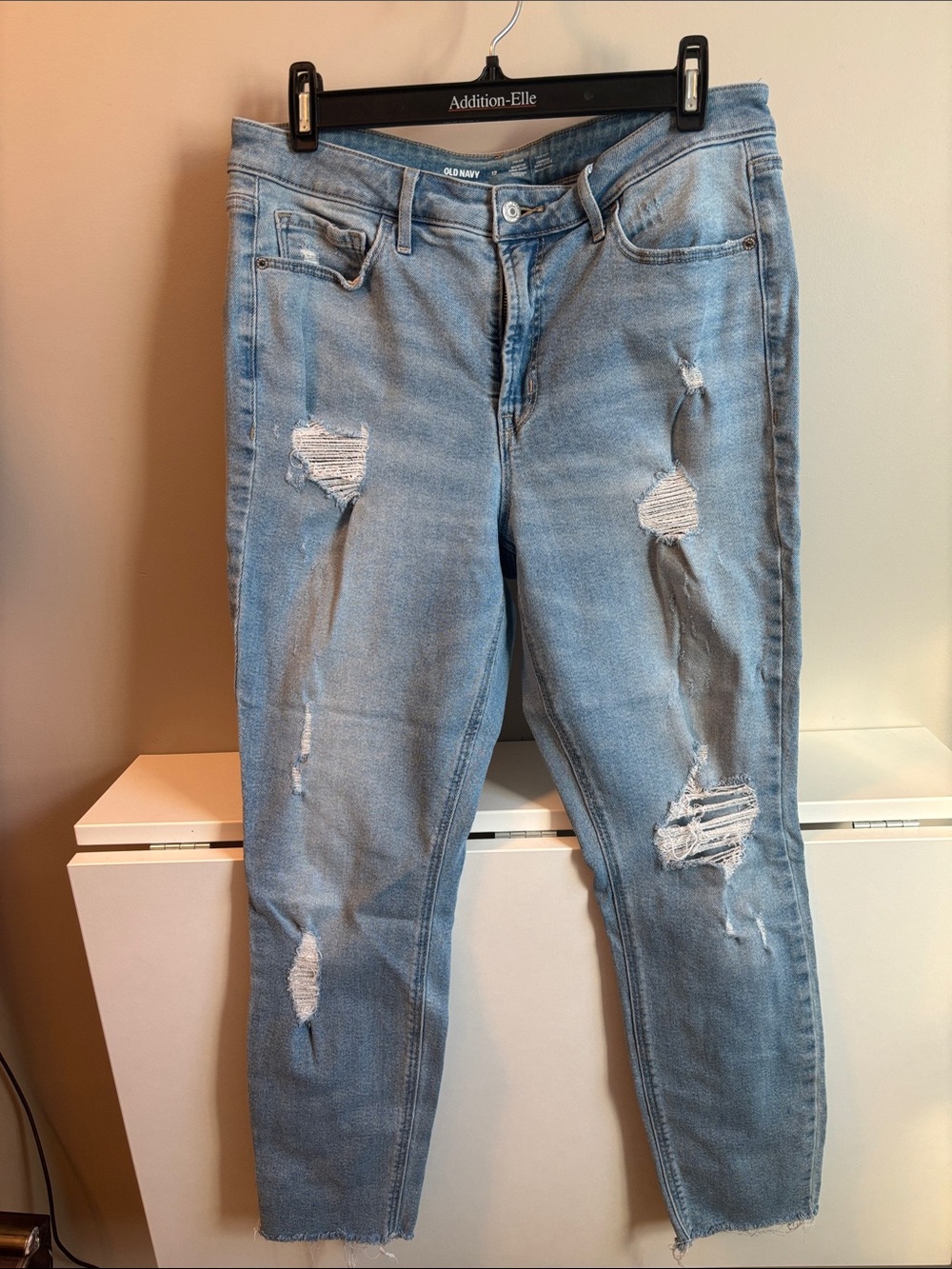 Old Navy Light Blue Ripped Skinny Jeans
